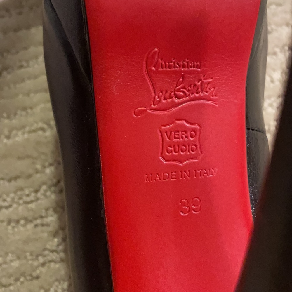 Christian Louboutin Black Leather Platform Pump